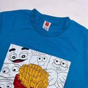 McDonalds T Shirt Blue Graphic Print Short Sleeve Crew Neck Mens Size‎ M